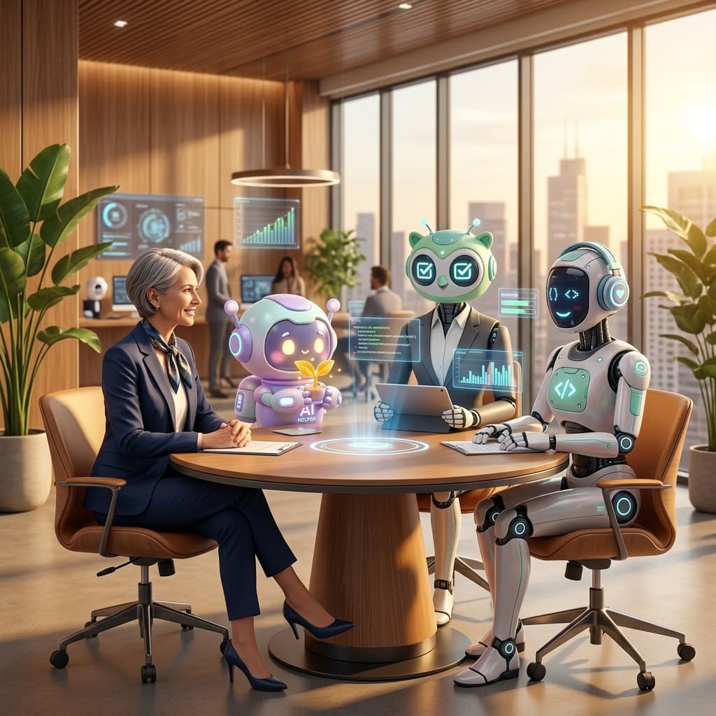 Touchless-FDE Office members and human client meeting